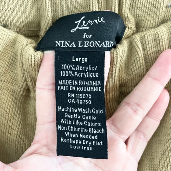 Vintage Knit Maxi skirt Fringe Tan Native Country Boho Western Nina Leonard L - Picture 10 of 12